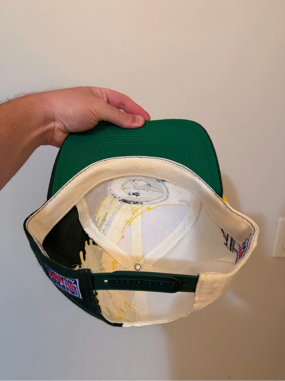 Logo Athletic Green Yellow White Green Bay G Hat